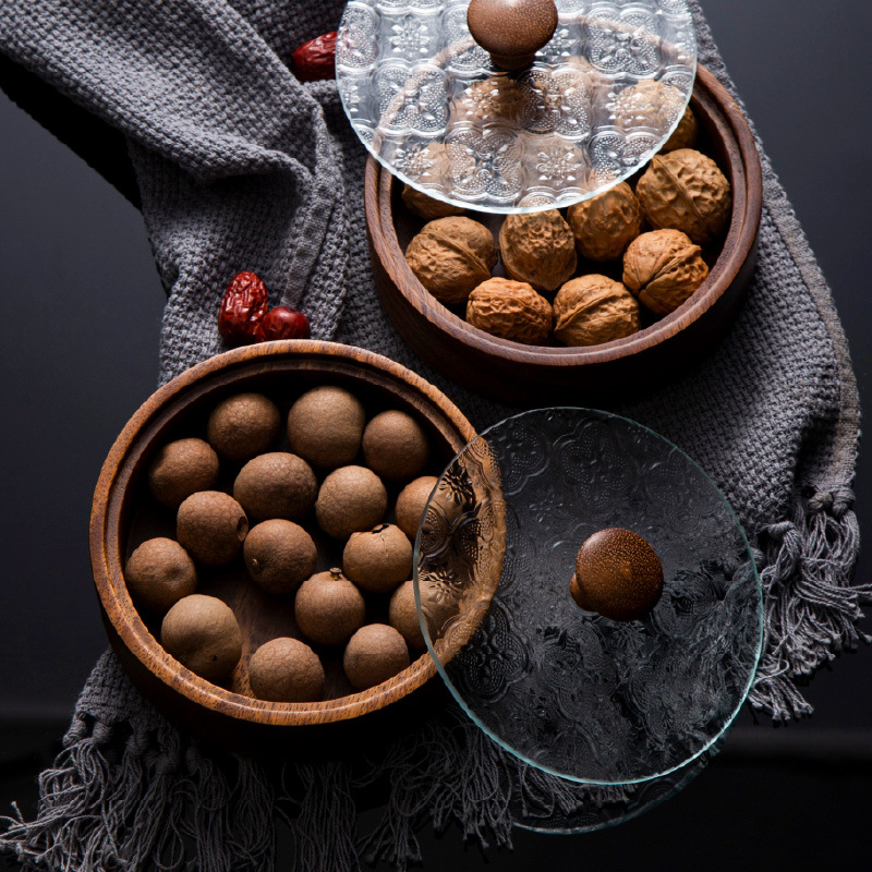 Food In Japanese Snacks - Japanese-style Glass Walnut Fruit Plate Home
