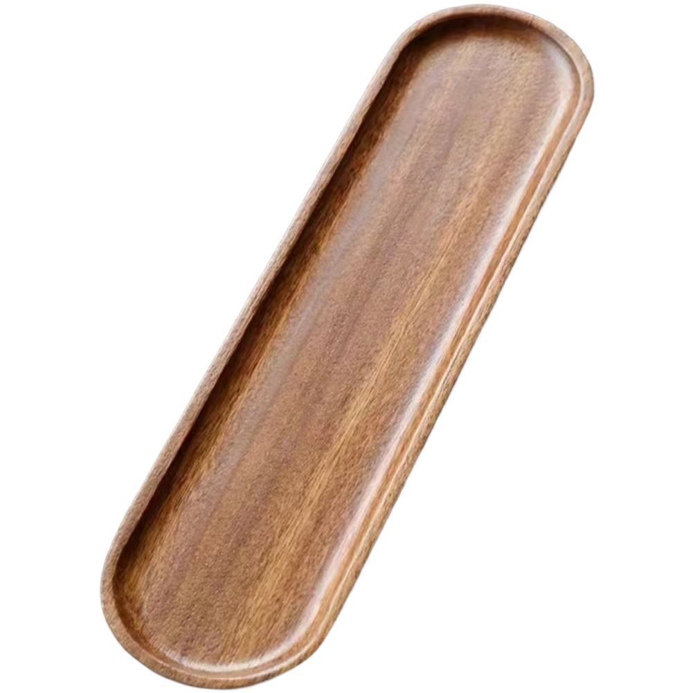 Food In Japanese Snacks - Walnut Wood Tray Tableware Rectangle Dessert