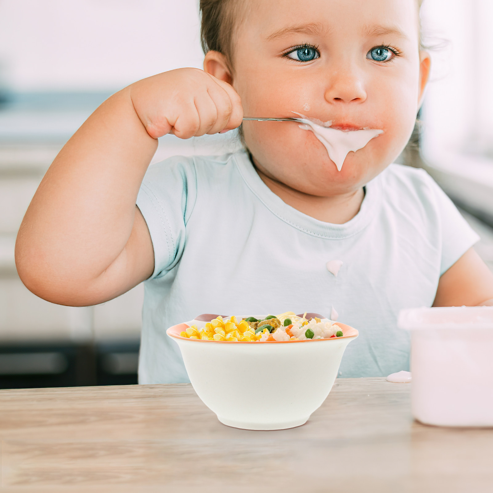 Food Snacks For Toddlers - Cute Cat Shape Ceramic Bowl for