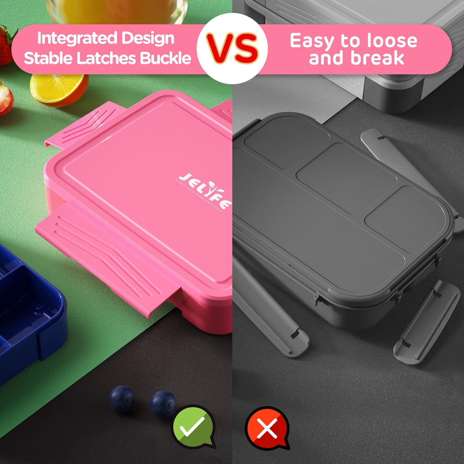 Jelife Kids Bento Box Lunch Bo - Food Snacks For Toddlers recension och pris