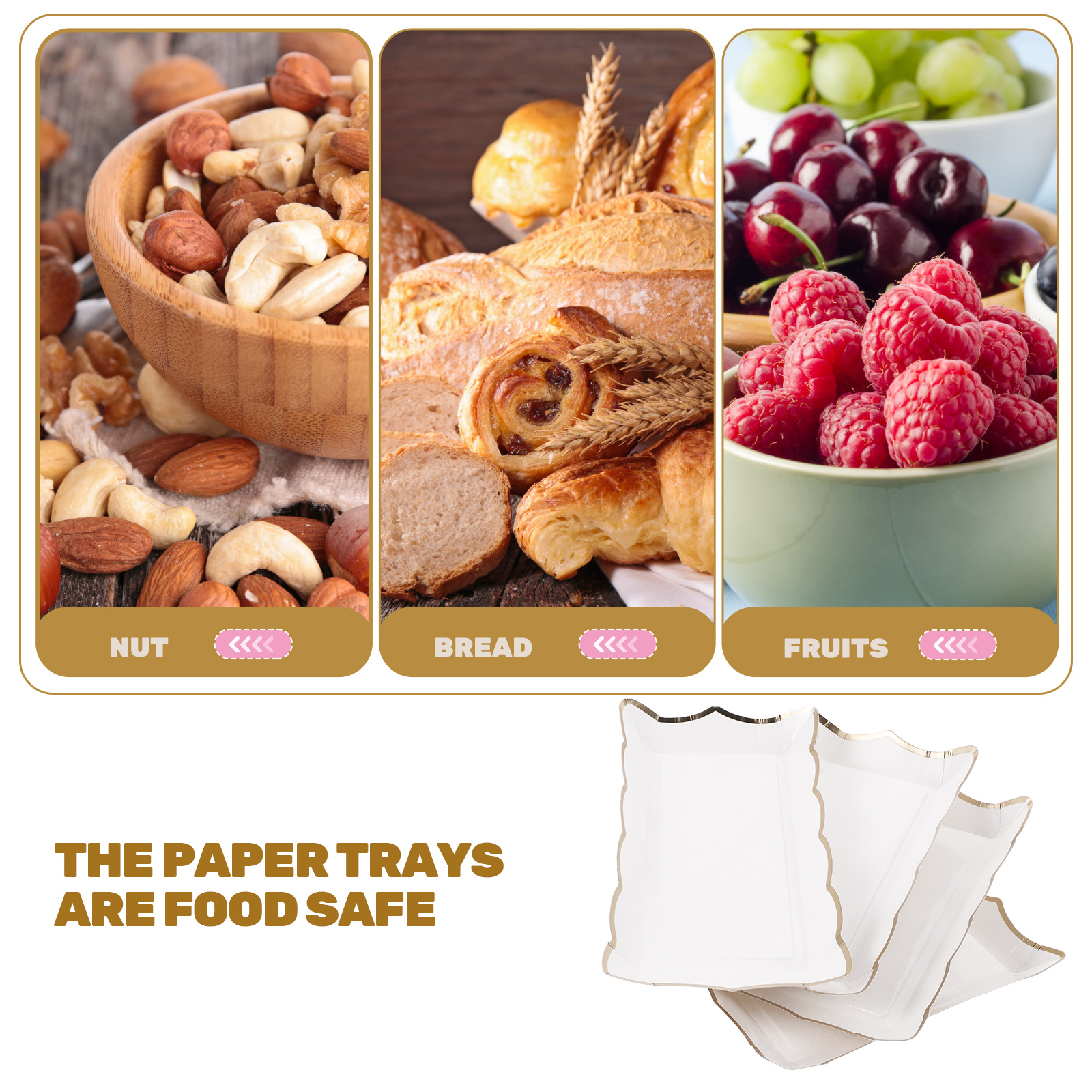 4pcs Disposable Serve Tray Foo - Food Platter Snacks recension och pris