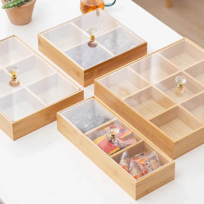 Bamboo Divided Nut Storage Tra - Food Platter Snacks recension och pris