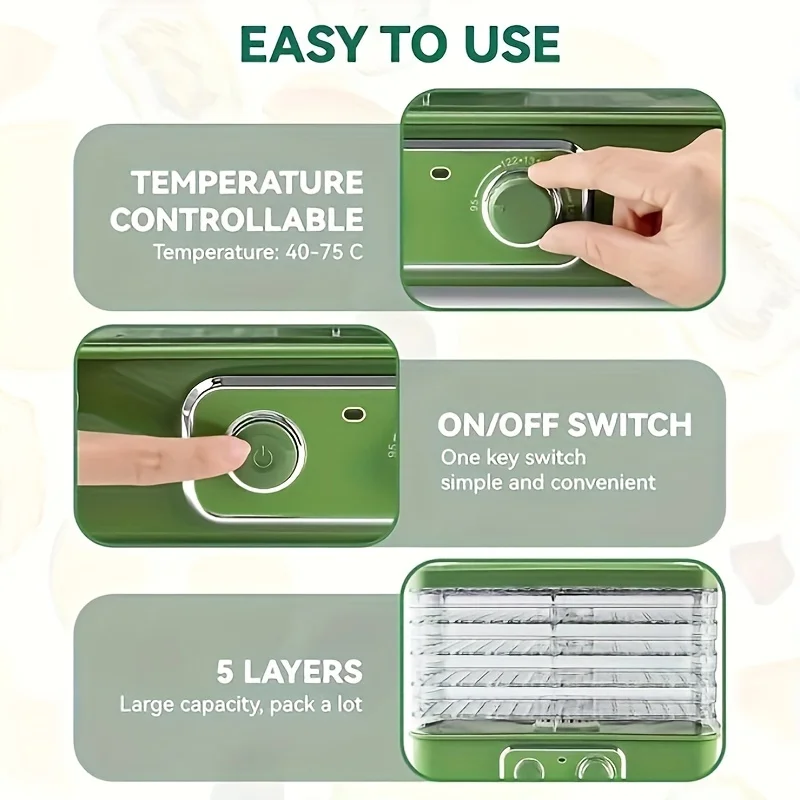 KEEHOME Food Dehydrator for Je - Food Snacks That Are Green recension och pris
