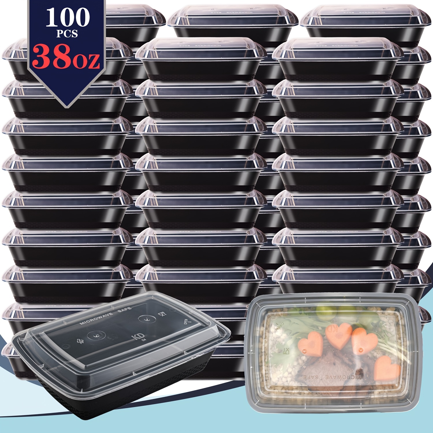 usBlack 100pcs (50 Containers  - Food & Snacks Pdf recension och pris
