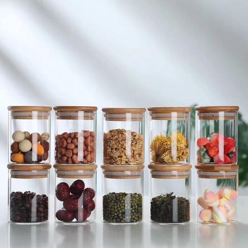 Glass Food Storage Tank with M - Food Snacks Candy recension och pris