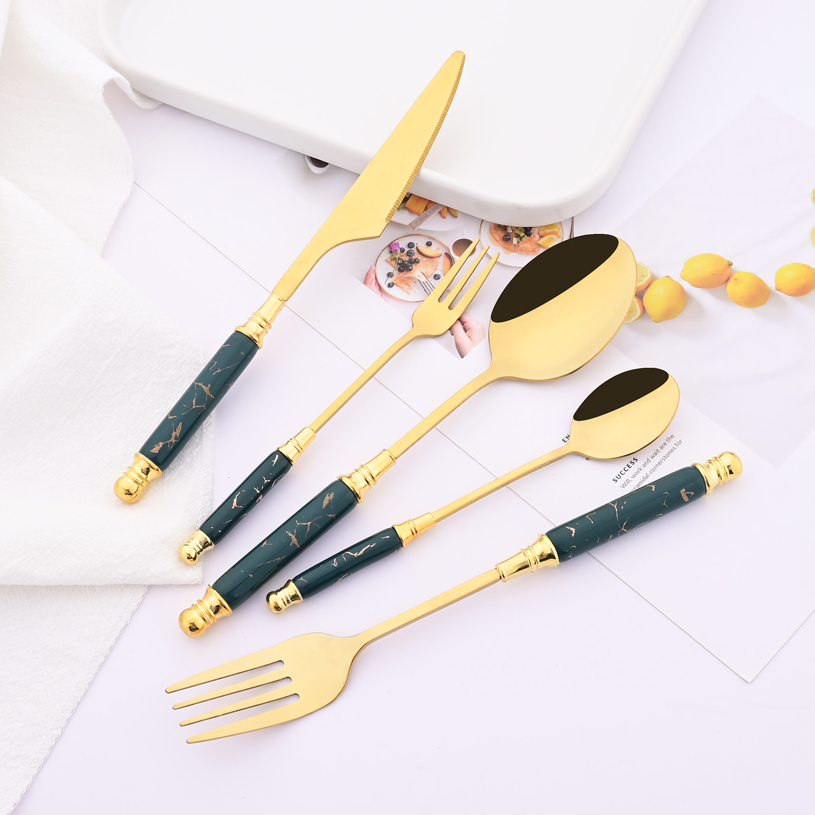 12Pcs Creative Dessert Spoon F - Food Snacks That Are Green recension och pris
