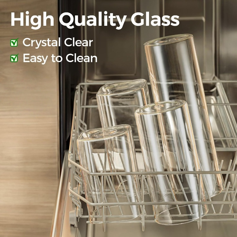 2/4/6/12Pcs-400Ml Square Glass - Food Snacks Candy recension och pris