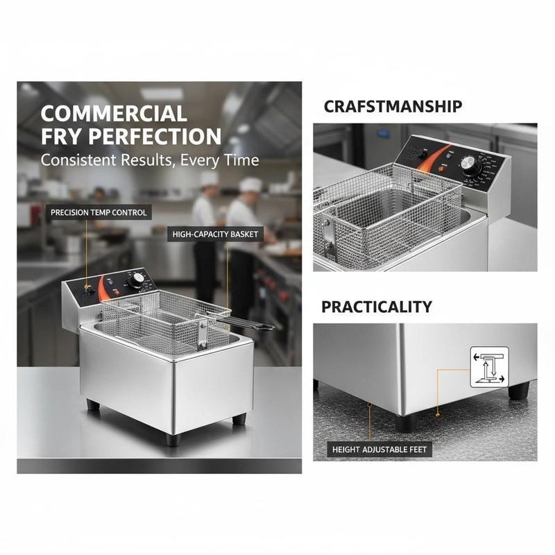 Tabletop Frying Machine 12Qt / - Food X recension och pris