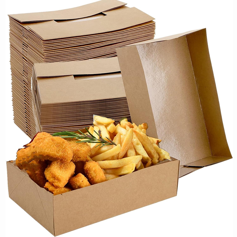 20/50Pcs Kraft Paper Food Tray - Fast Food With Snacks recension och pris