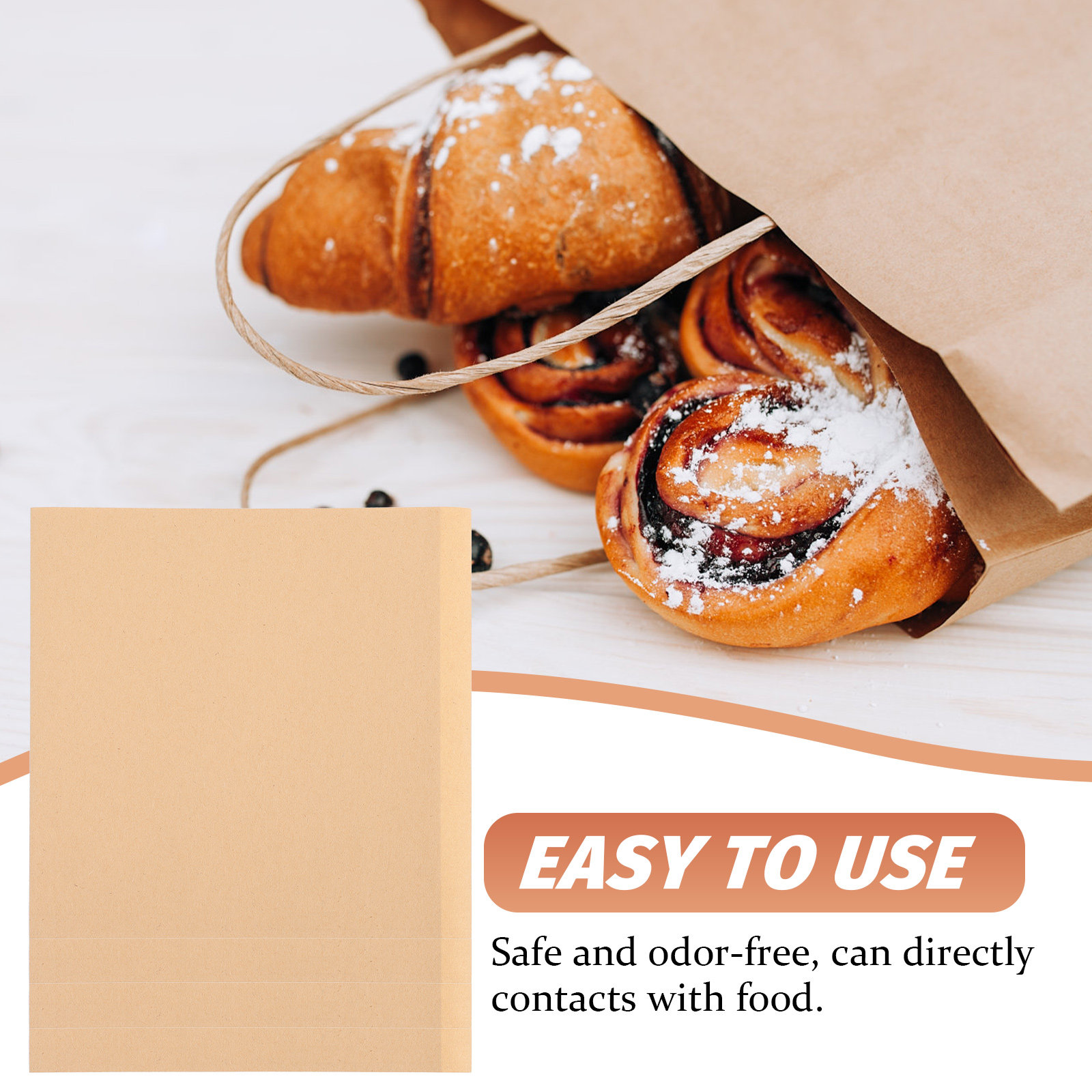 200Pcs Premium Food Safe Kraft - Food Snacks Candy recension och pris