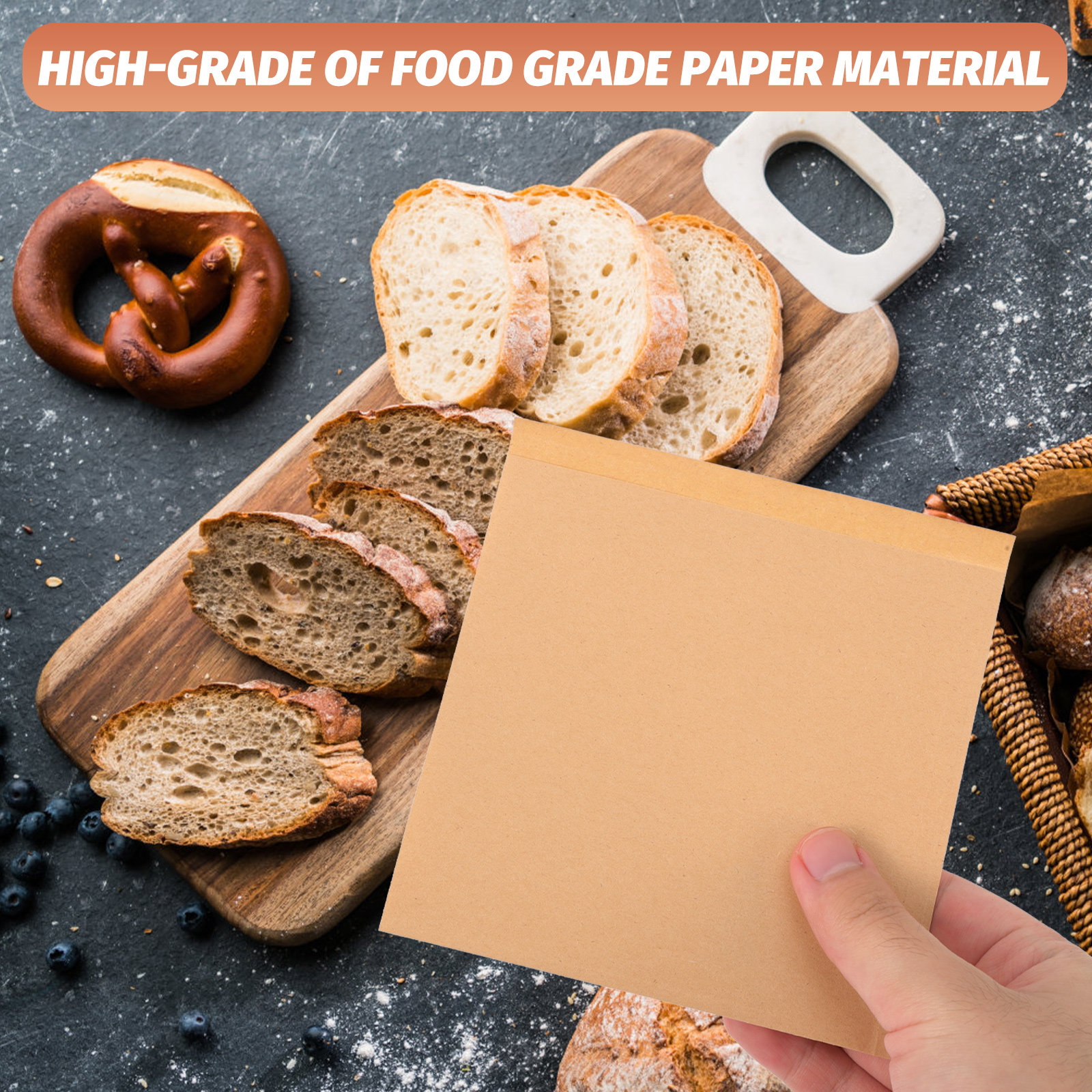 200Pcs Premium Food Safe Kraft - Food Snacks Candy recension och pris