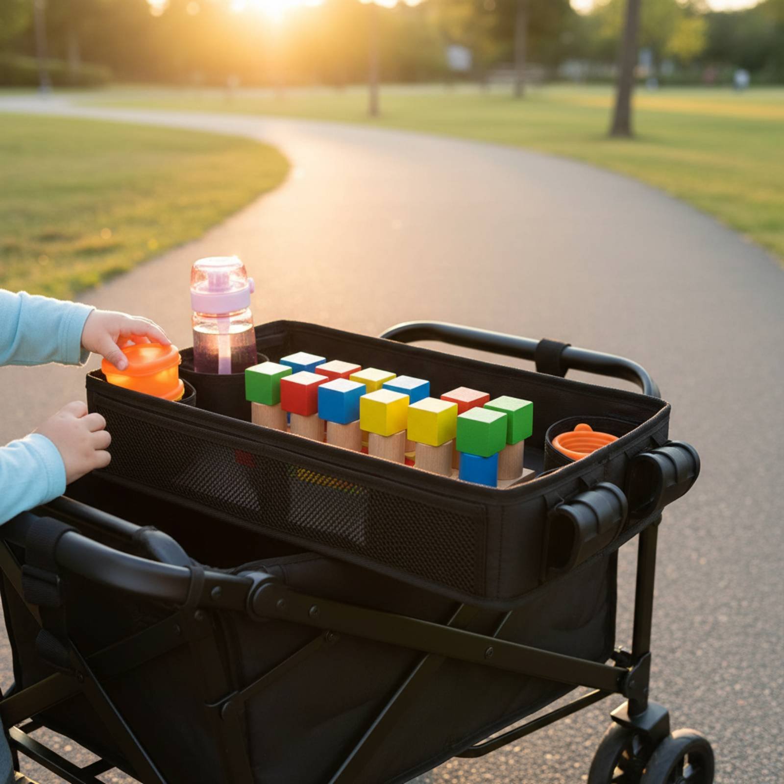 Wagon Tray Mesh Pocket Strolle - Food Snacks For Toddlers recension och pris
