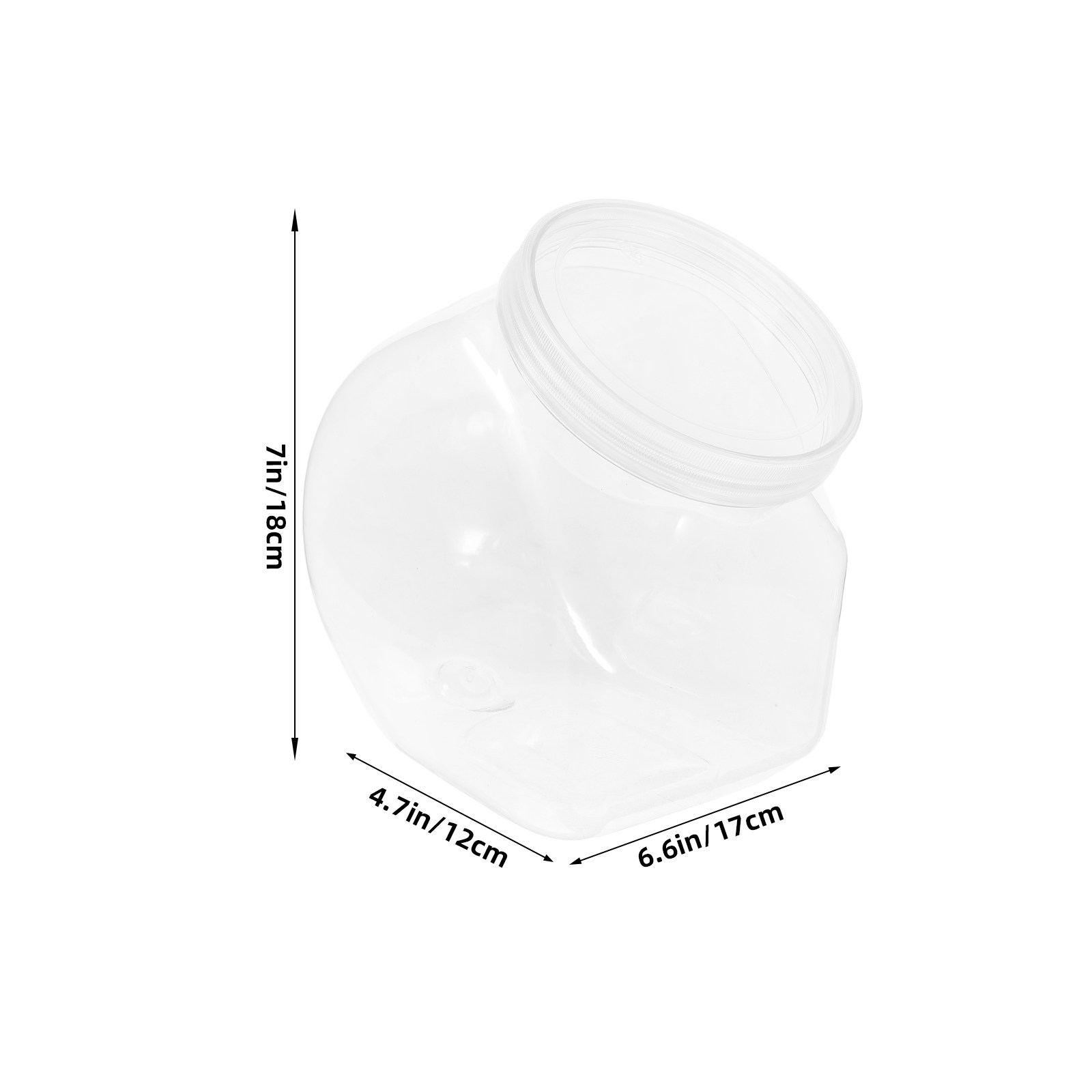 Plastic Candy Jar Clear Slante - Food Snacks Candy recension och pris