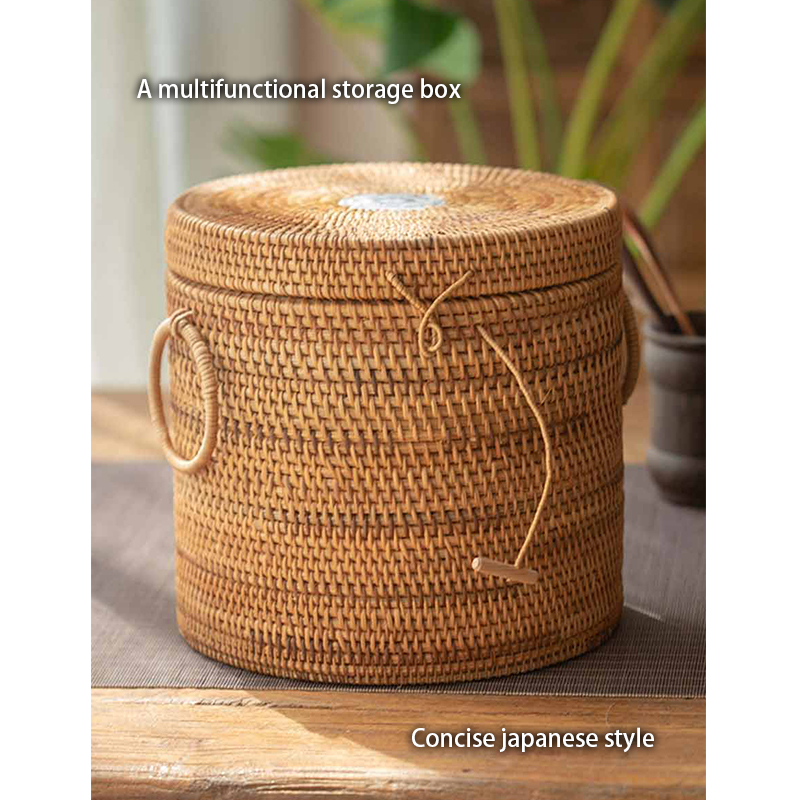 Handwoven Rattan Tea Storage B - Food Snacks That Are Green recension och pris