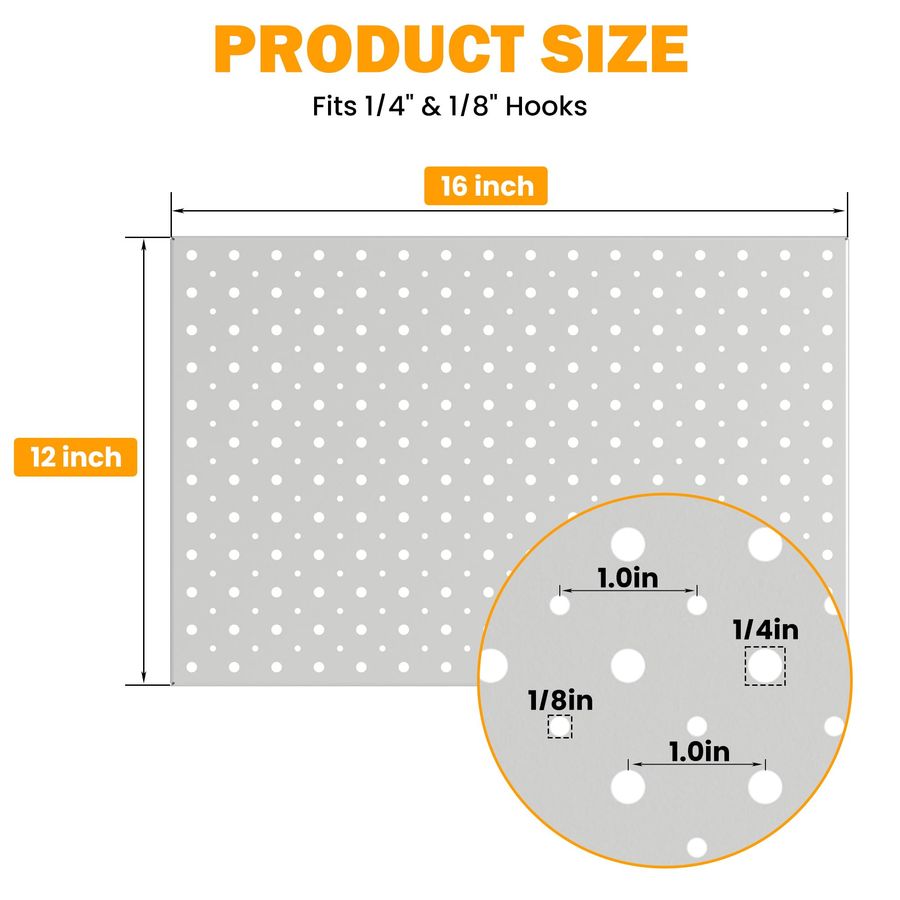 Metal Pegboard Panels, 16 x 12 - Food X recension och pris