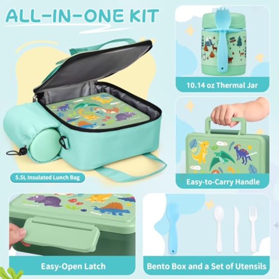 Bento Lunch Box for Set, Leakp - Food Snacks For Toddlers recension och pris
