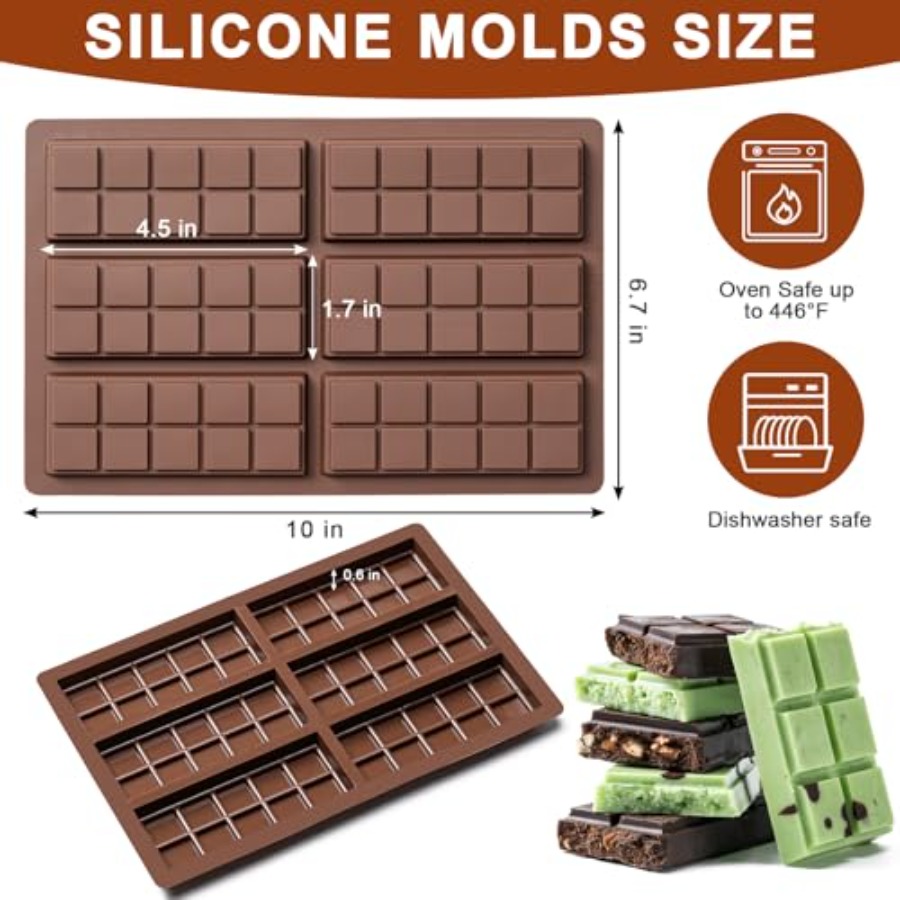 Chocolate Bar Mold Non-Stick C - Food Snacks Candy recension och pris