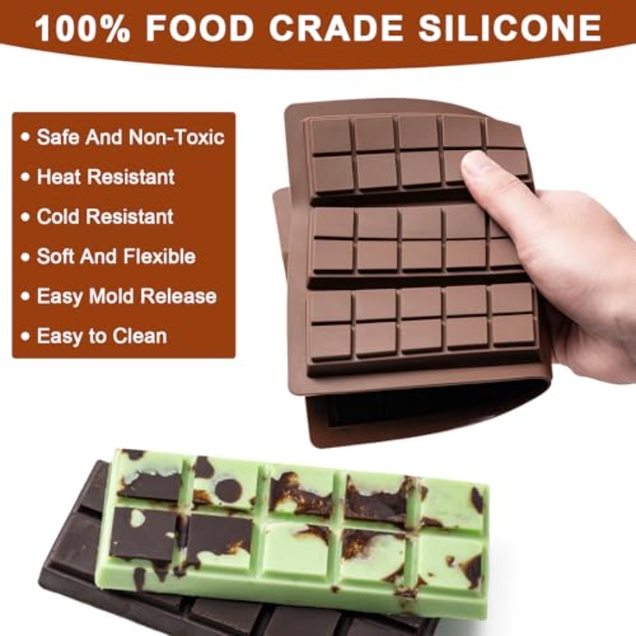 Chocolate Bar Mold Non-Stick C - Food Snacks Candy recension och pris