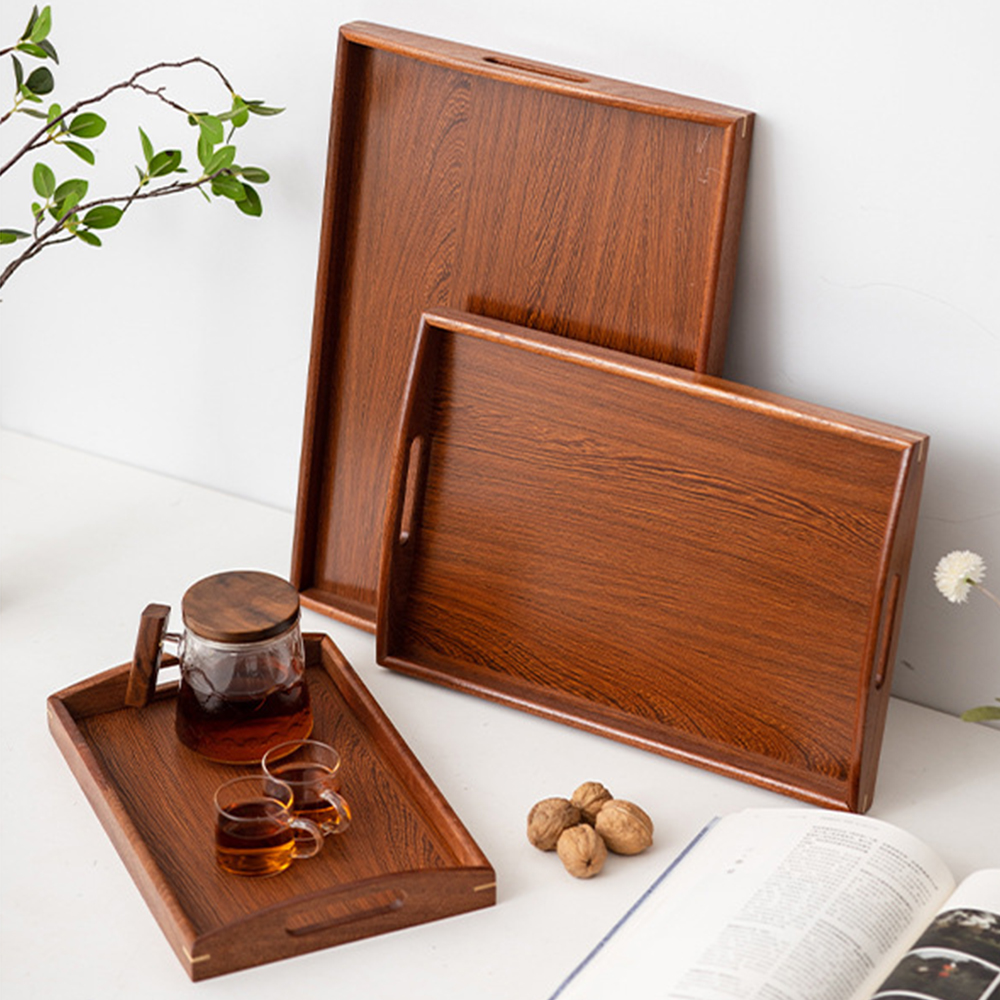 Wooden Serving Tray with Handl - Food Platter Snacks recension och pris