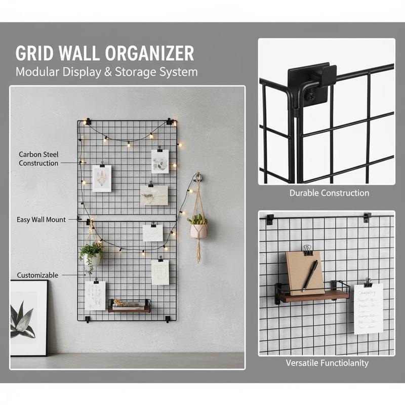 3 Packs Grid Wall Panels, 2 x  - Food X recension och pris