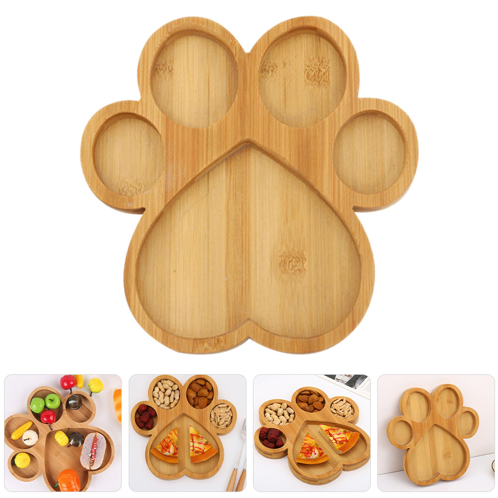 Cartoon Paw Shape Bamboo Servi - Food Platter Snacks recension och pris
