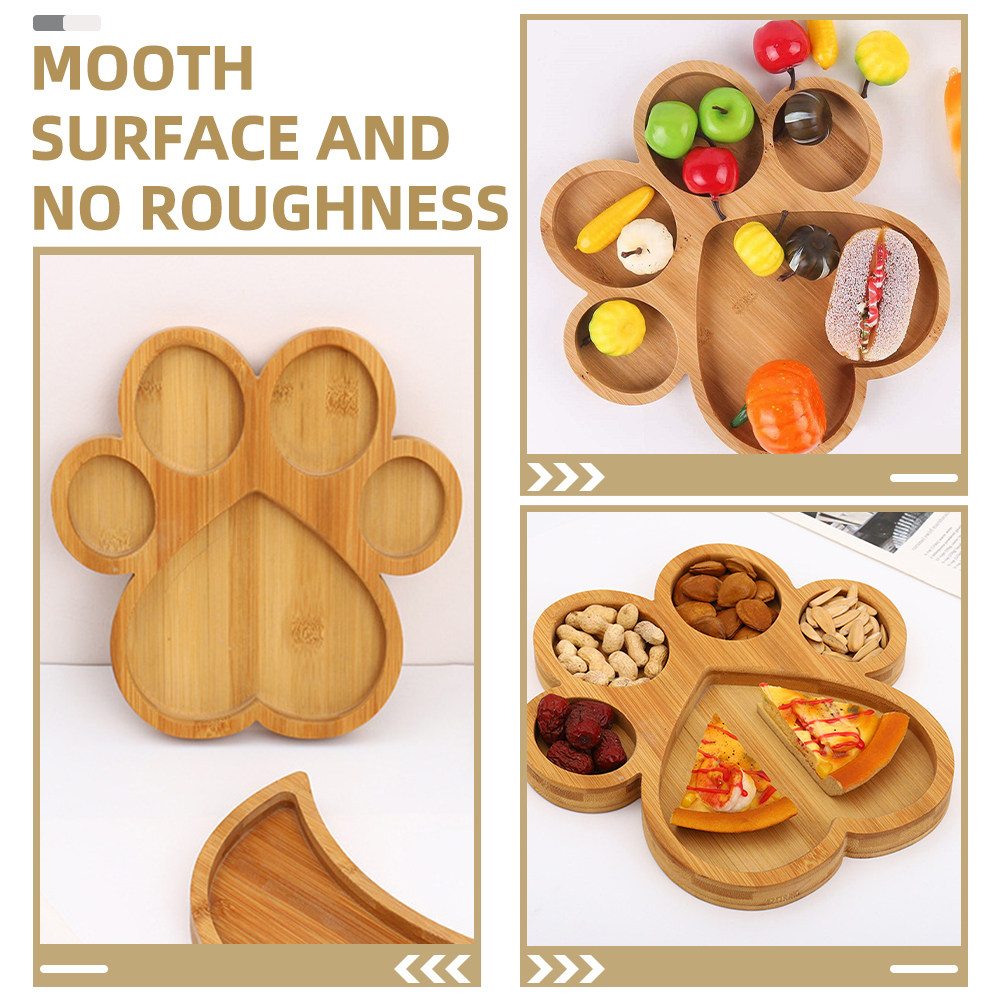 Cartoon Paw Shape Bamboo Servi - Food Platter Snacks recension och pris