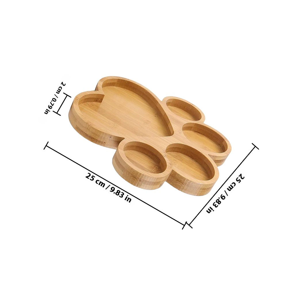Cartoon Paw Shape Bamboo Servi - Food Platter Snacks recension och pris