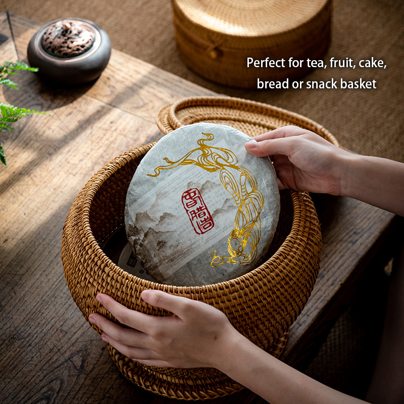 Handwoven Rattan Tea Storage B - Food Snacks That Are Green recension och pris