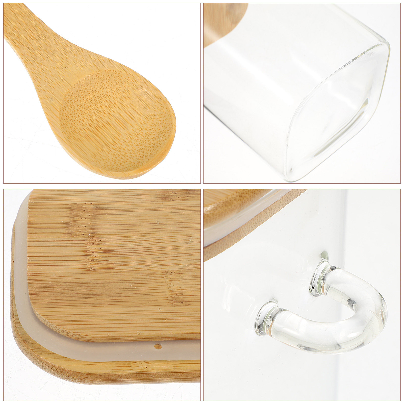 1Set Premium Square Glass Stor - Food Snacks Candy recension och pris